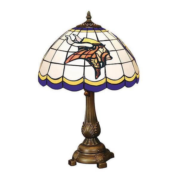 The Memory Company NFL - 19.5 in. Antique Bronze Lions Tiffany Table Lamp