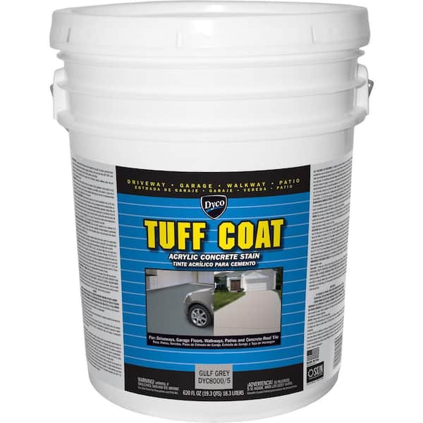 Dyco Tuff Coat 5 gal. 8000 Gulf Grey Low Sheen Exterior Waterborne Acrylic Concrete Stain