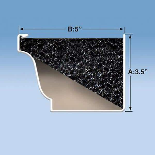 5 Mill Finish EZ Smooth Flow Gutter Guard 4' long 50 pcs. per box