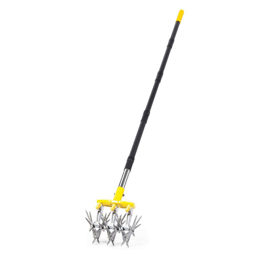 74 in. Rotary Cultivator with 3-Tine Manual Tiller Cultivator Heavy-Duty Rotary Hand Tiller for Soil Mixing Gardening price history on PriceWatchPro