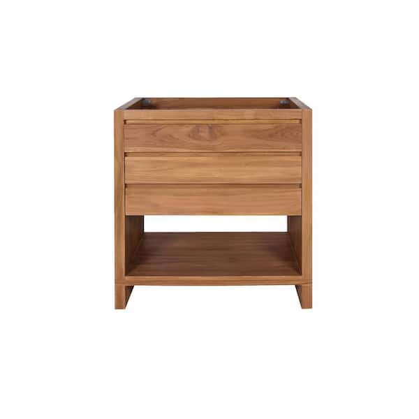 Avanity Kai 30 in. Bath Vanity Cabinet without Top in Natural Teak