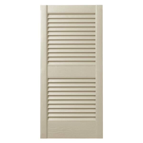 Ply Gem 15 In. x 39 in. Open Louvered Polypropylene Shutters Pair in