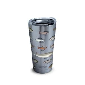 Here Fishy 20 oz. Stainless Steel Tumbler with Lid