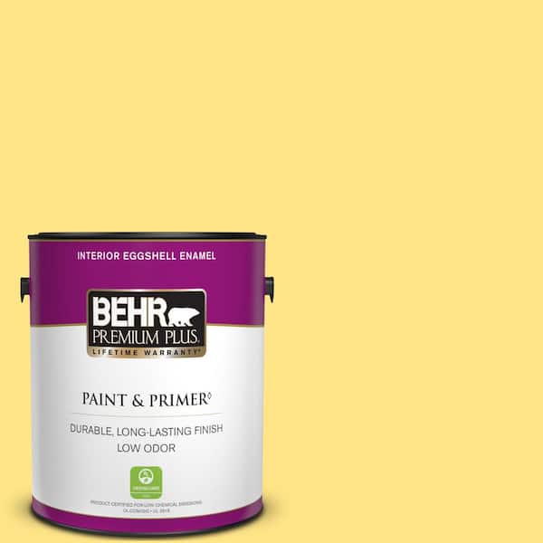 BEHR PREMIUM PLUS 1 gal. #P300-5 Upbeat Eggshell Enamel Low Odor Interior Paint & Primer