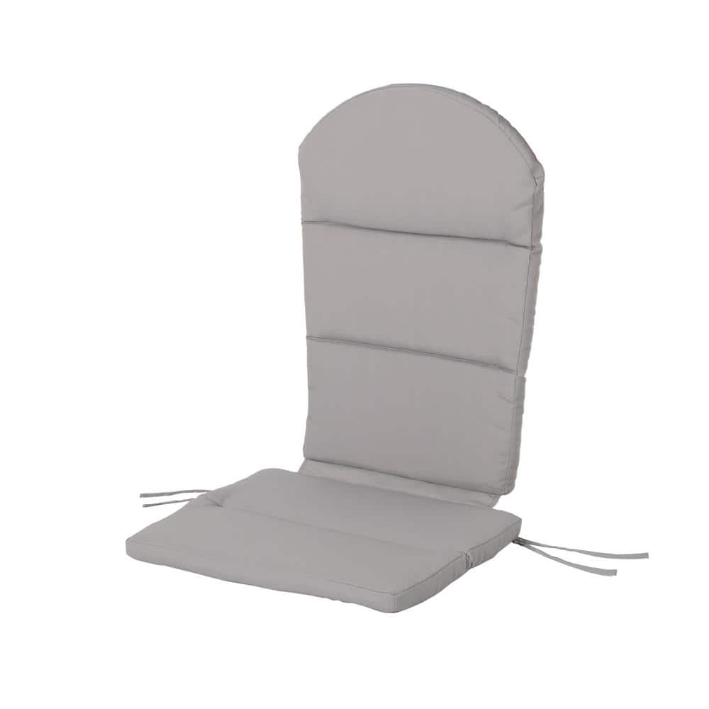 Gray Water-Resistant Polyester Adirondack Chair Cushion