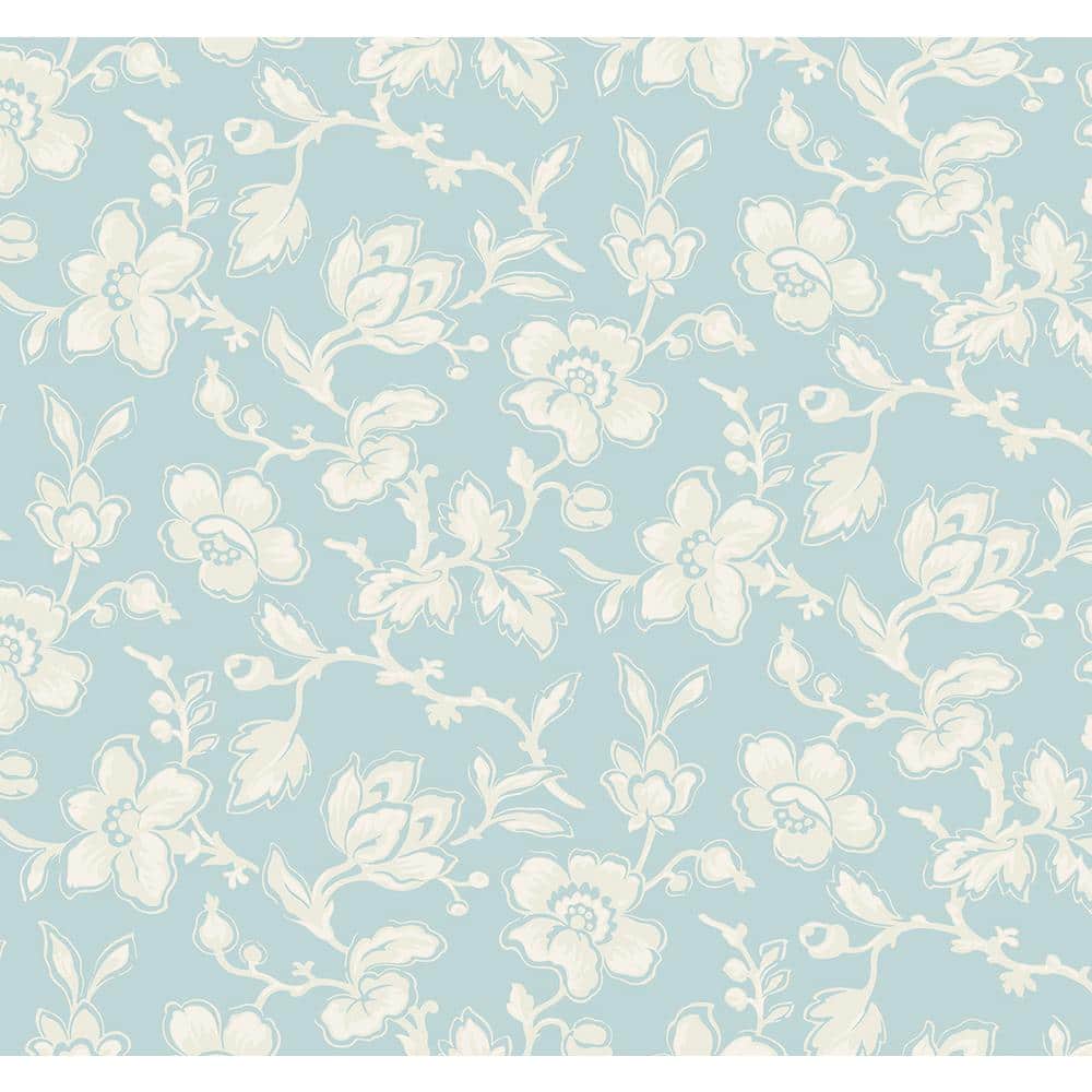 60.75 sq. ft. Summer Sky Bella Vista Floral Paper Unpasted Wallpaper Roll price history on PriceWatchPro