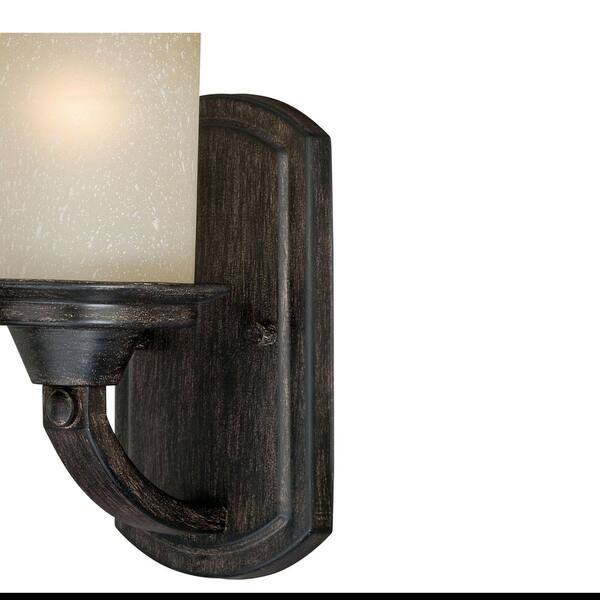 VAXCEL Halifax 5 in. W 1-Light Bronze Rustic Bathroom Wall Vanity Light Fixture