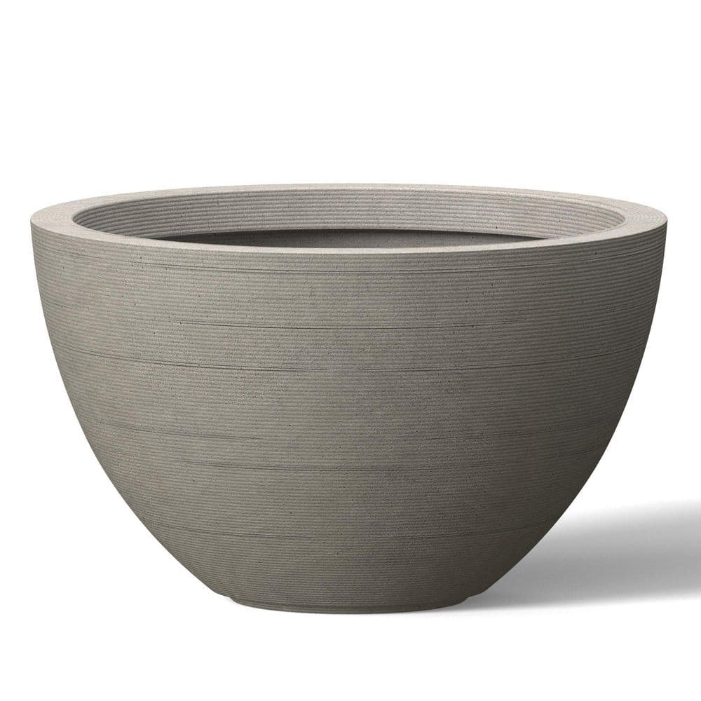 17.5 in. Large Light Gray Concrete Round Planter / Pot with Drainage Holes price history on PriceWatchPro