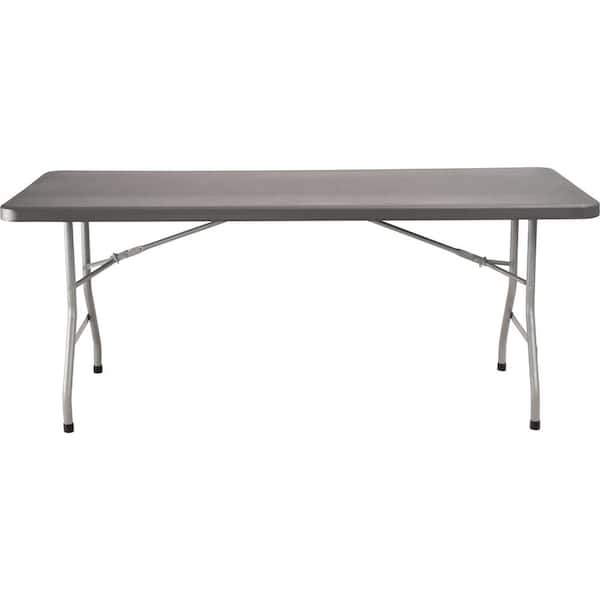 National Public Seating Heavy Duty Table 30 in. x 72 in. x 30 in. with  Casters Gray Frame Butcher Block Top HDT9-3072BC - The Home Depot