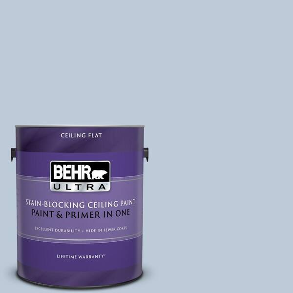 BEHR ULTRA 1 gal. #UL240-14 Melody Ceiling Flat Interior Paint and Primer in One
