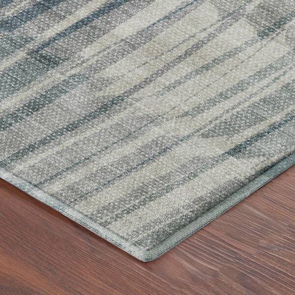 Mayfield Premium Machine Washable Abstract AMF2271 Sage 5 ft. x 7 ft. 6 in. Area Rug