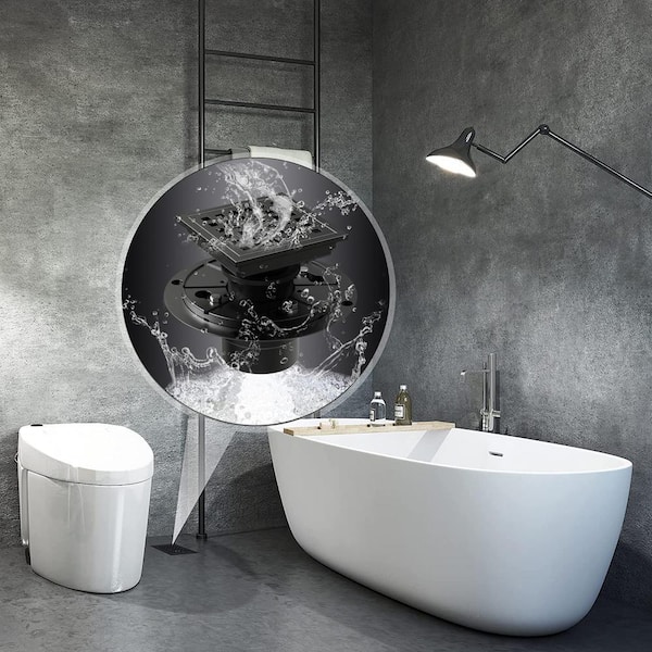 1/2pcs Black/white/grey Bathtub Drain Cover, Drain Mat, Sink