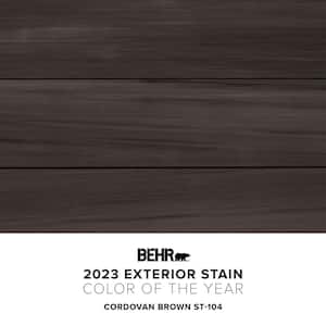 1 qt. #ST-104 Cordovan Brown Semi-Transparent Waterproofing Exterior Wood Stain and Sealer
