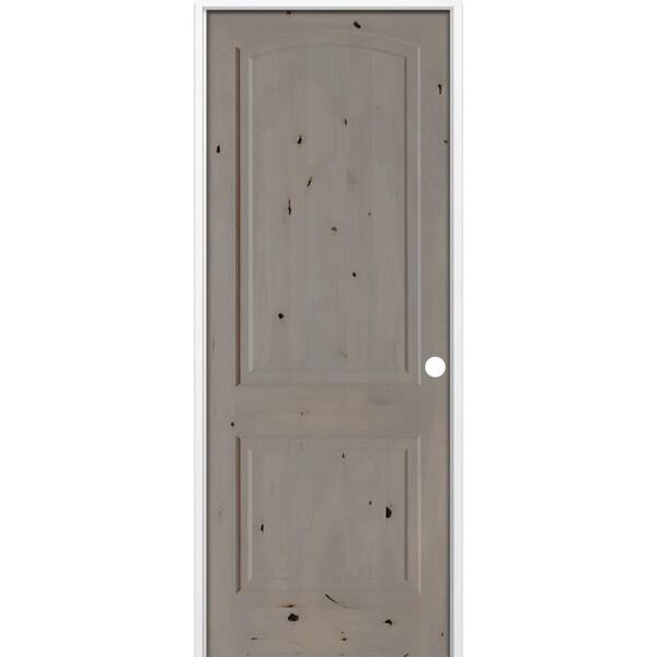 Krosswood Doors 32 in. x 96 in. Rustic 2-Panel Arch Top Left-Hand ...