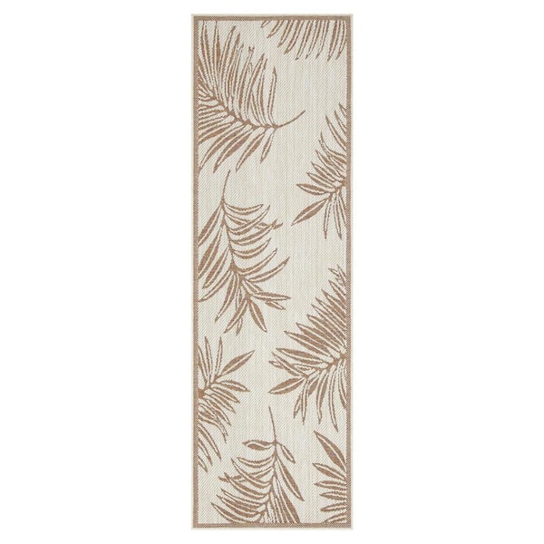 PLAYA RUG Liana Ivory and Brick 2 ft. x 8 ft. Indoor/Outdoor Area Rug