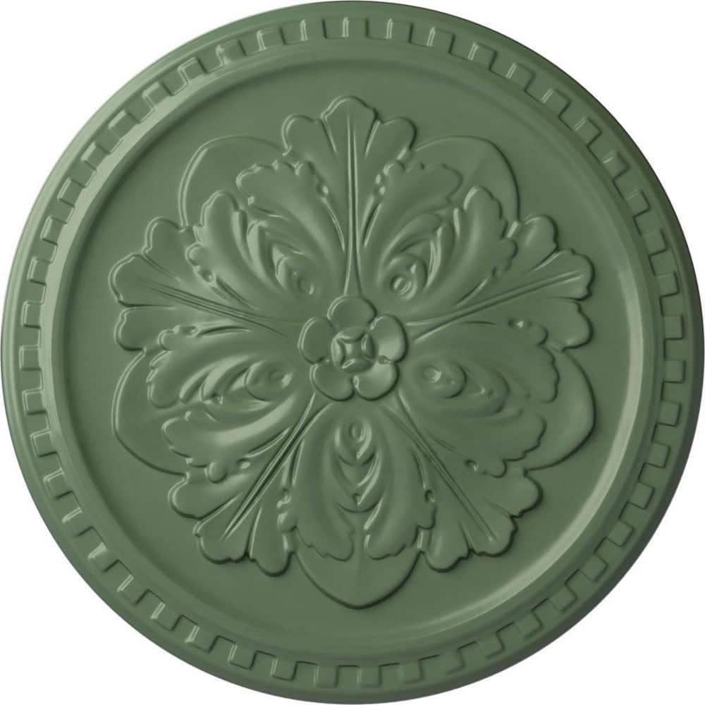 "16-7/8"" x 5/8"" Emeryville Urethane Ceiling Medallion, Hand-Painted Athenian Green" price history on PriceWatchPro