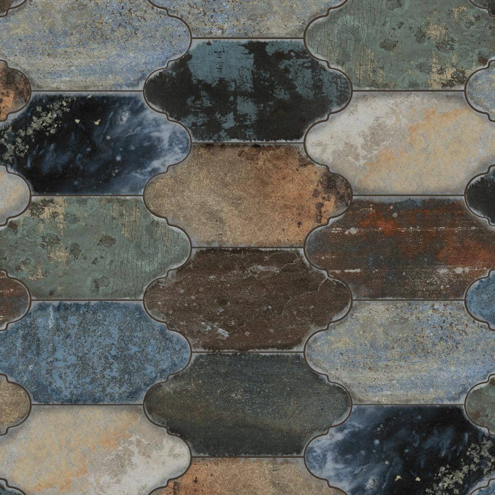 Dorne Provenzal Mix 6-1/4 in. x 12-3/4 in. Porcelain Floor and Wall Take Home Tile Sample price history on PriceWatchPro