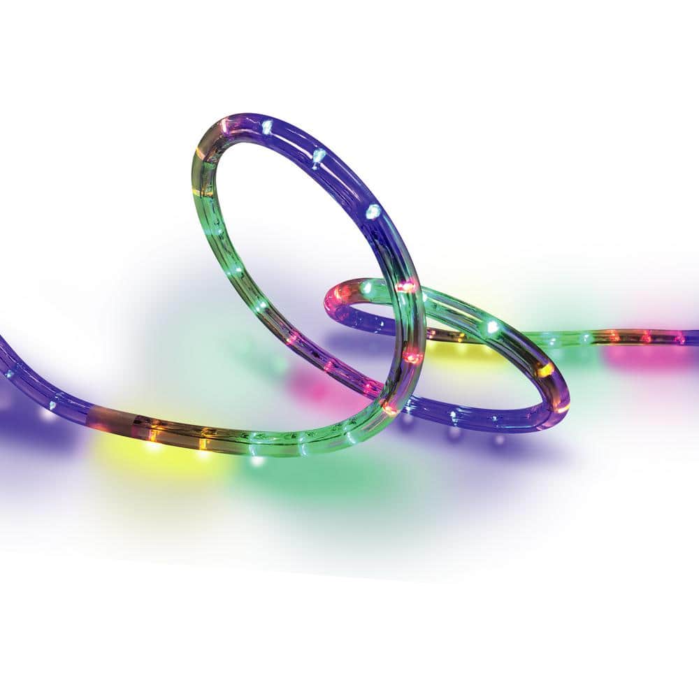 Tzumi Aura LED Outdoor 32 ft. Plug in Multi-Color Changing Flexible  Integrated LED Rope Light 7964HD - The Home Depot