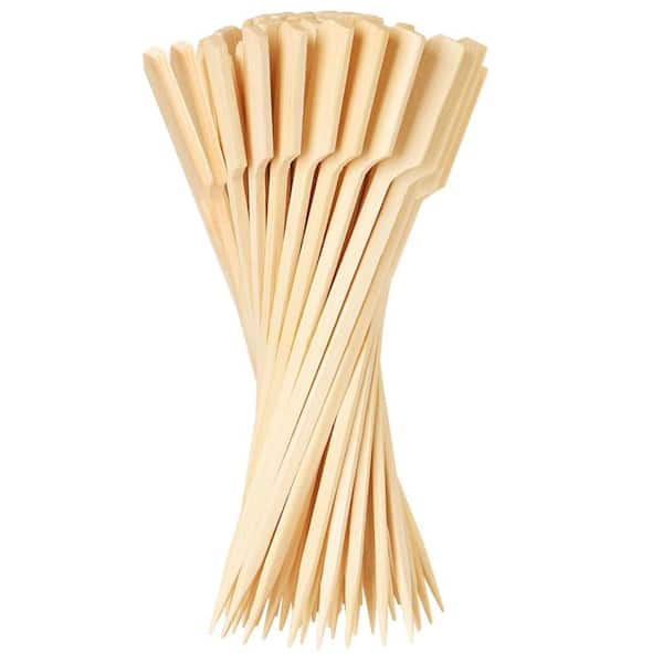 6 in. Disposable Bamboo Toothpicks and Food Picks Skewers for Party Drinks, Fruit, BBQ and Charcuterie Boards (200-Pack)