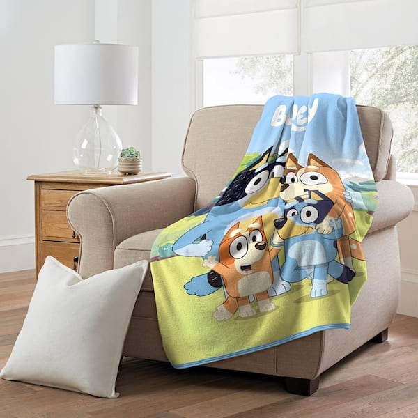  Bluey Bingo Fleece Blanket Kids Throw Heeler Dog Children Tv  Show Gift for Boys Girls Nursery : Home & Kitchen