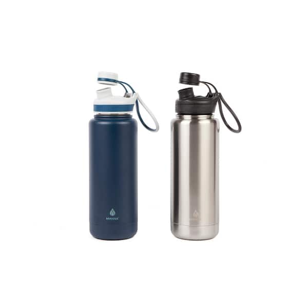 Hydrapeak 40oz Wide Mouth Stainless Steel Water Bottle With Chug Lid White  : Target