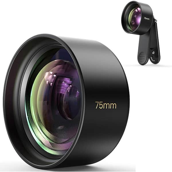 OBJLGEV 75 mm Macro Lens for Smartphone Cameras with Universal Clip 10X Magnification Optical Quality for Close-Up Photography