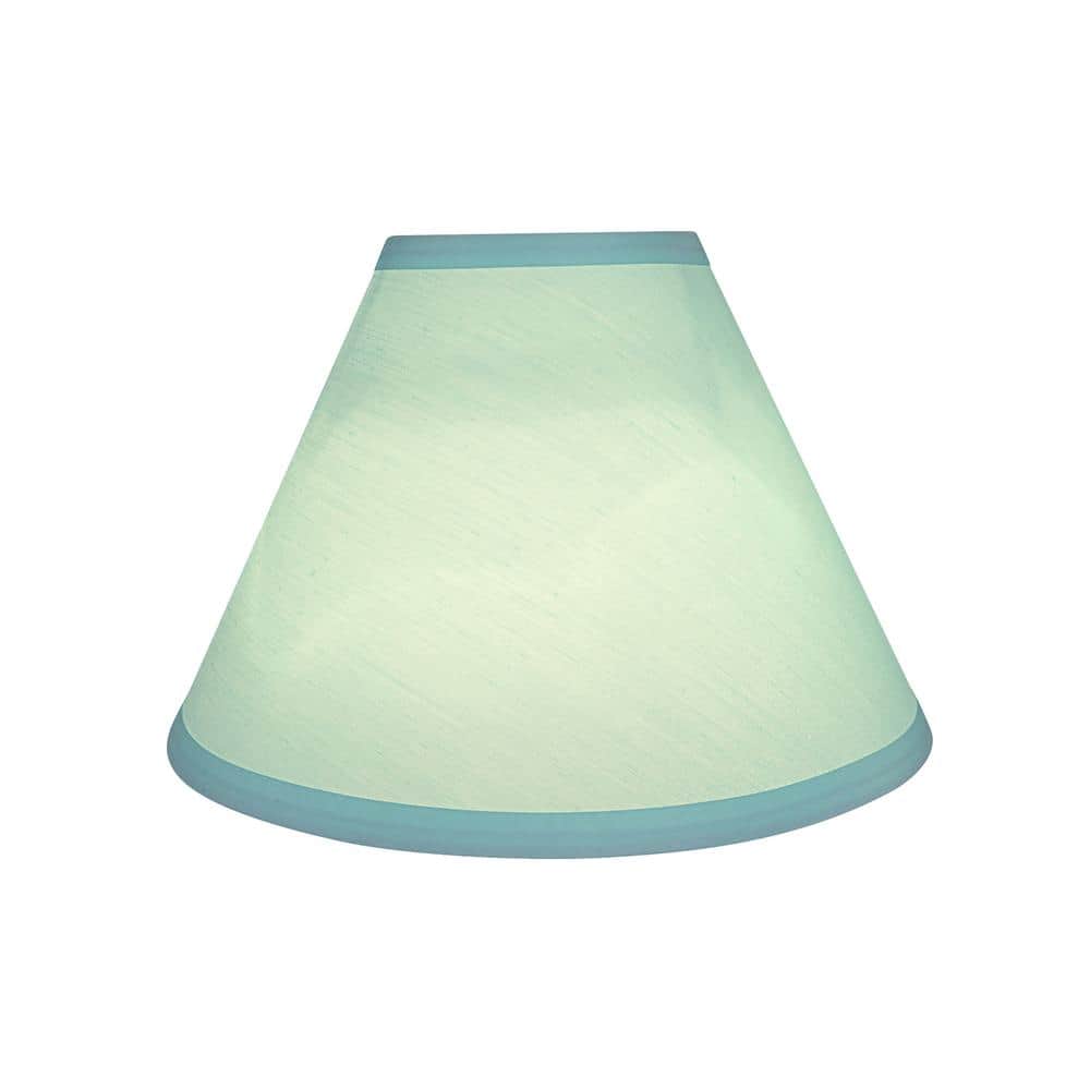 Light Blue Fabric Empire Lamp Shade, 10" Wide
