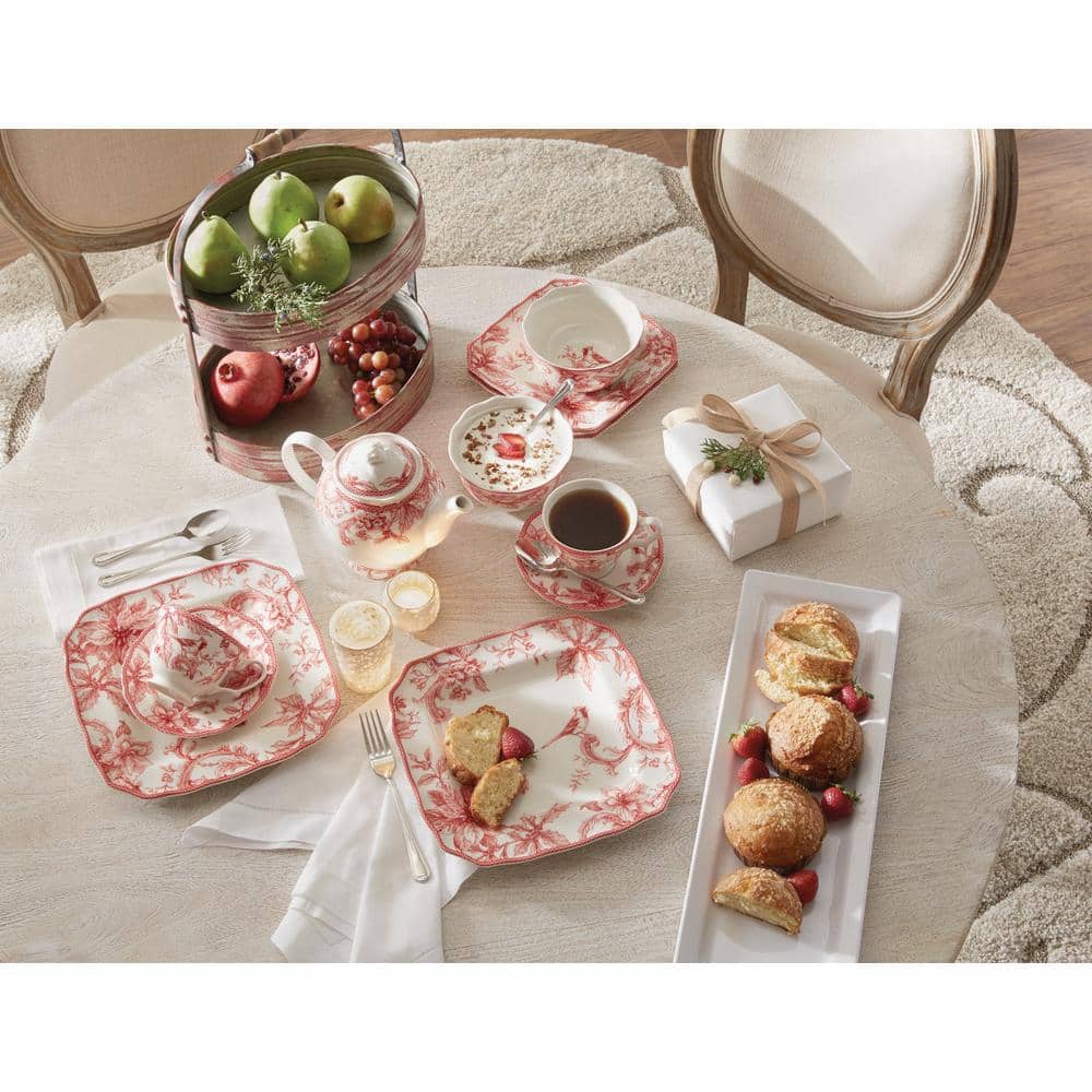 HENCKELS Alcea Flatware Set, 65-Piece, Silver