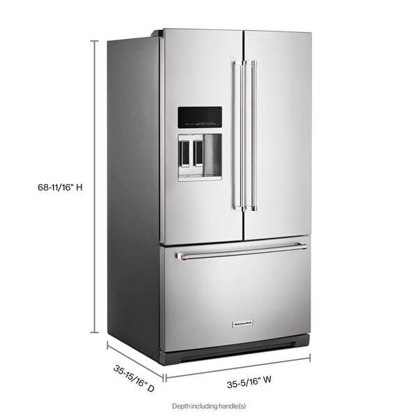 kitchenaid refrigerator 29.5 cubic feet