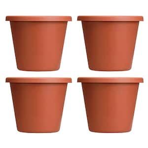 Tidoin Modern 4.5 in. x 7.1 in. Plastic Planter Pots Set Plant Pot  Decorative Nursery with Drainage Holes and Tray (5-Pack) DHS-YDW1-354 - The  Home Depot
