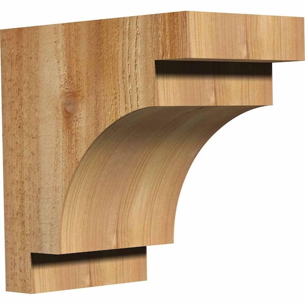Ekena Millwork 6 in. x 10 in. x 10 in. Western Red Cedar Mediterranean Rough Sawn Corbel