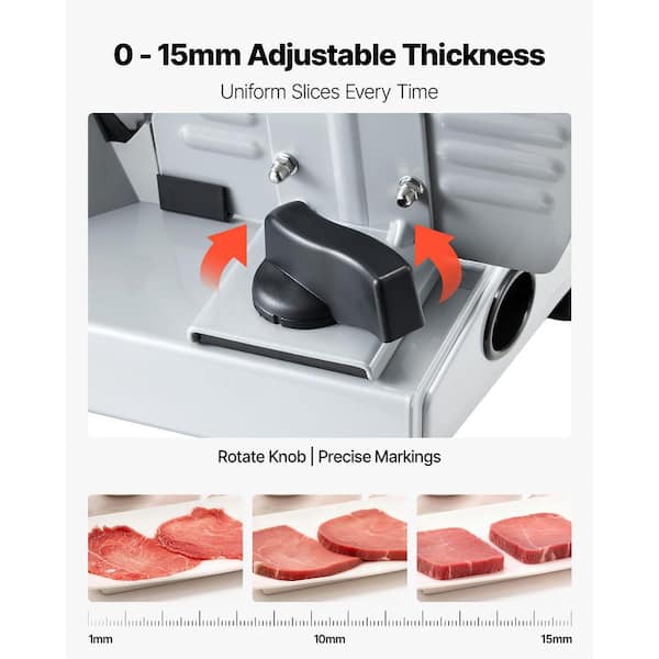 VEVOR Meat Slicer, 7.5 in. Electric Slicer and Adjustable