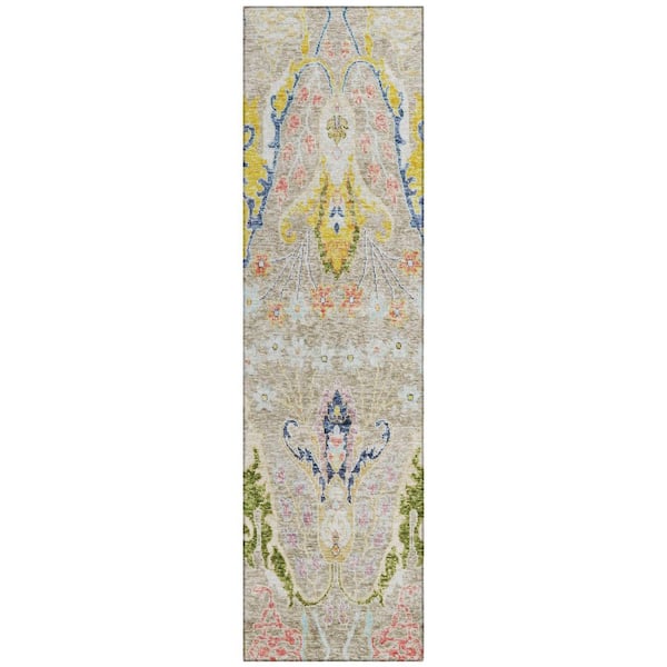 Chantille Machine Washable Indoor/Outdoor Abstract ACN1932 Beige 2 ft. 3 in. x 7 ft. 6 in. Runner Rug