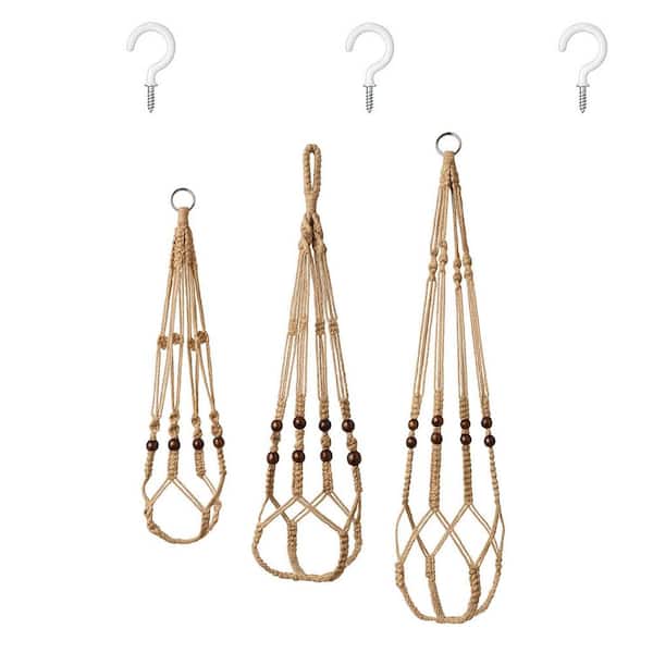 12 in. Black Metal Retro Curve Indoor/Outdoor Hanging Plant Bracket Hook Heavy Duty Rust-Resistant for Decoration