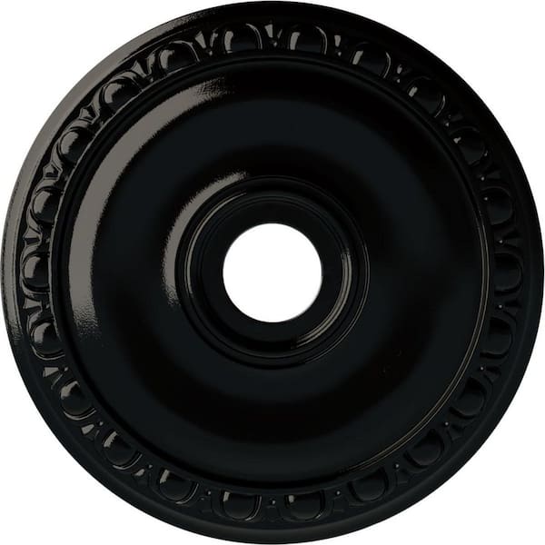 Ekena Millwork 1 in. x 20 in. x 20 in. Polyurethane Jackson Ceiling Medallion, Black Pearl