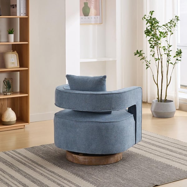 aisword 29.1 in. W Versatile 360° Swivel Linen Blend Accent