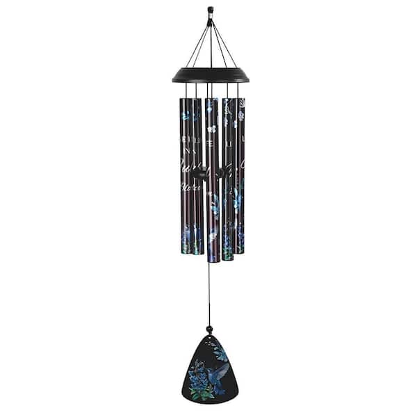 30 in. Long Hummingbird Stamped Tube Wind Chime