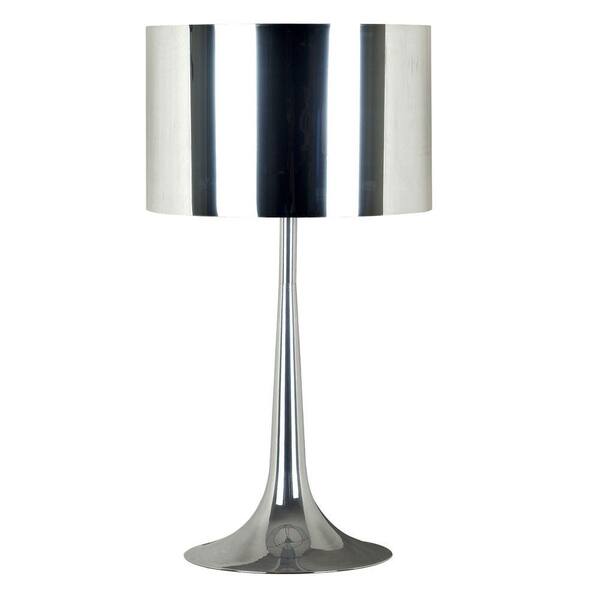 Kenroy Home Keystone 26 in. Chrome Table Lamp-DISCONTINUED