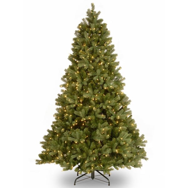 National Tree Company 7 ft. Feel Real Downswept Douglas Fir Hinged Tree with 700 Clear Lights