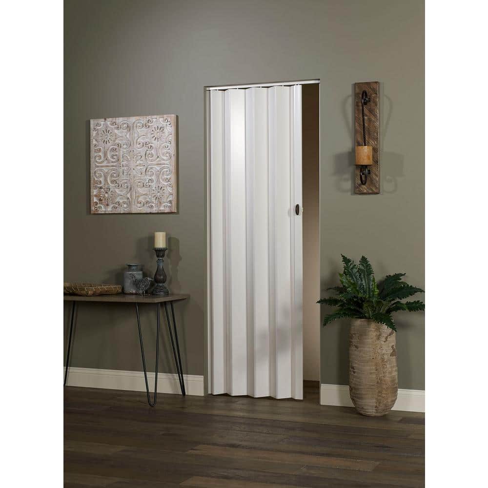 White PVC Folding Closet Door 36" x 80"