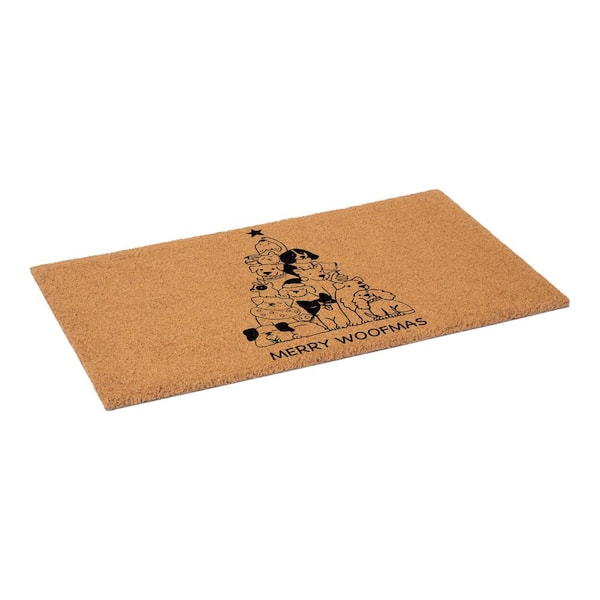 Christmas Dog Tree 24 in. X 36 inIndoor Outdoor Door Mat