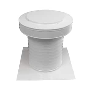 10 in. Dia Aluminum Keepa Static Vent for Flat Roofs in White