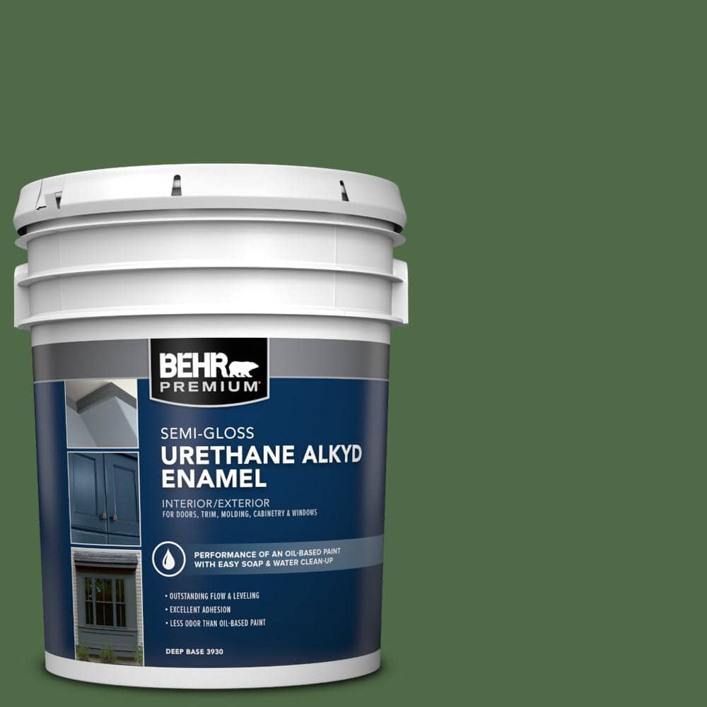 BEHR PREMIUM 5 gal. M4007 Garden Cucumber Urethane Alkyd SemiGloss