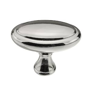 Candiac Collection 1-9/16 in. (40 mm) x 15/16 in. (24 mm) Polished Nickel Traditional Cabinet Knob