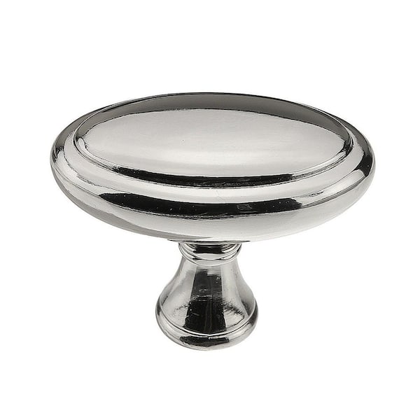 Candiac Collection 1-9/16 in. (40 mm) Vintage Polished Nickel Oval Cabinet Knob