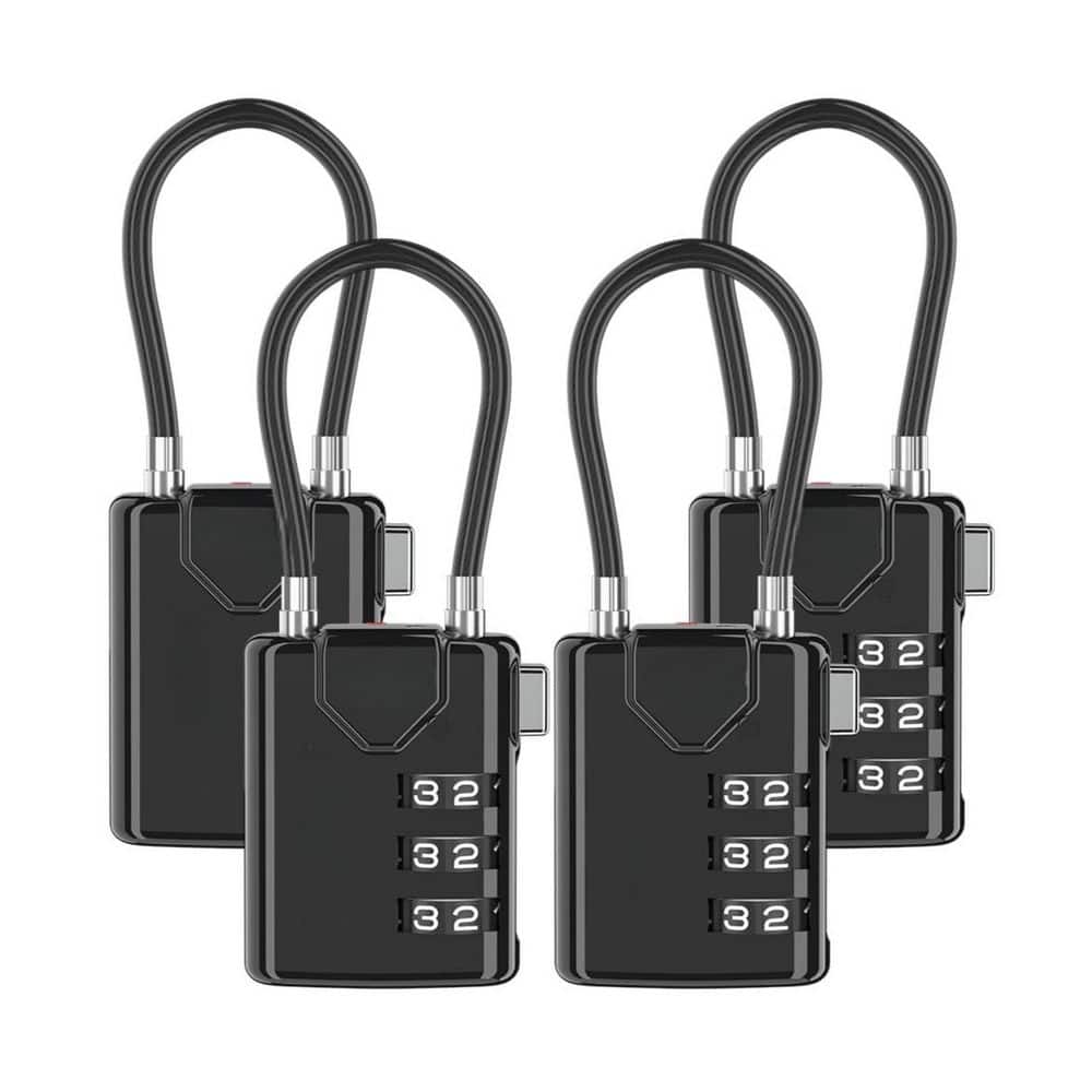 Black Heavy Duty TSA Approved 3 Digit Combination Travel Luggage Lock for Suitcases Backpacks Outdoor Travel Use price history on PriceWatchPro