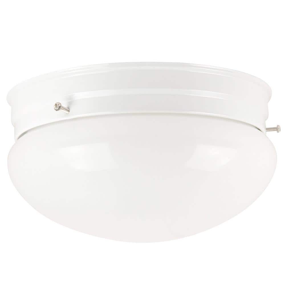 6 in. 1-Light White Mushroom Dome Style Decorative Ceiling Flush Mount with Glass Shade No Bulbs Included (1-Pack) price history on PriceWatchPro