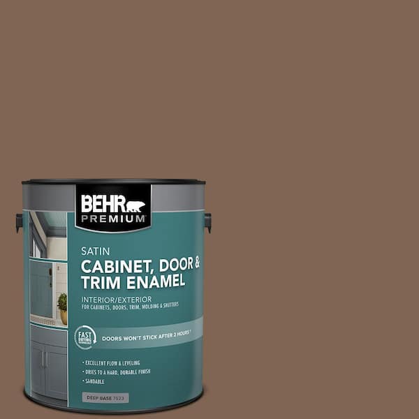 BEHR PREMIUM 1 gal. #N240-7 Joshua Tree Satin Enamel Interior/Exterior Cabinet, Door & Trim Paint