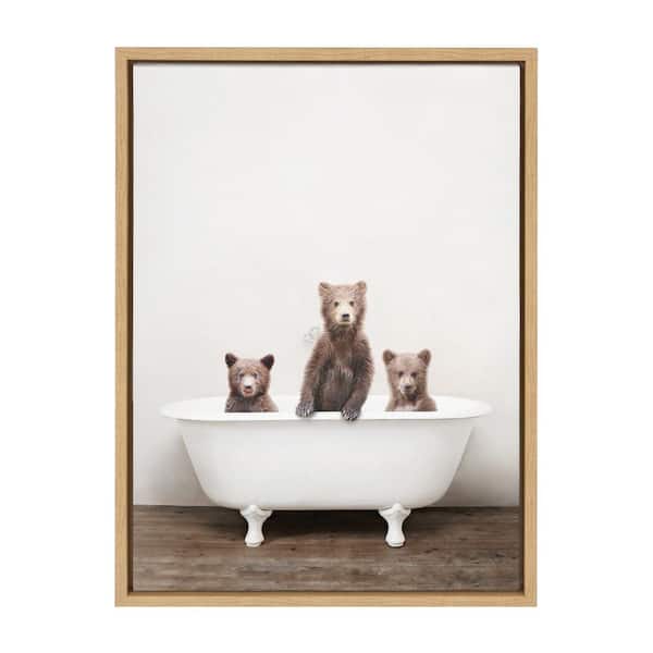 Kate and Laurel Sylvie 18 in. x 24 in. Transitional Framed Canvas Wall