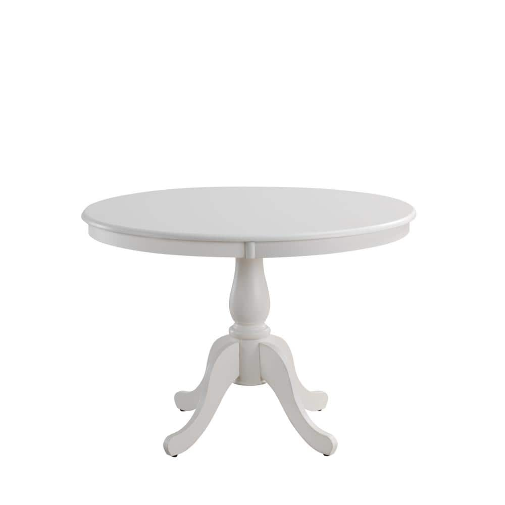  Fairview White 42 In Wooden Pedestal Fining Table